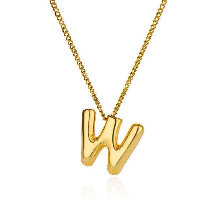 Charm Alphabetica Stainless Steel Necklace